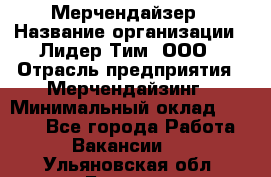 Мерчендайзер › Название организации ­ Лидер Тим, ООО › Отрасль предприятия ­ Мерчендайзинг › Минимальный оклад ­ 6 000 - Все города Работа » Вакансии   . Ульяновская обл.,Барыш г.